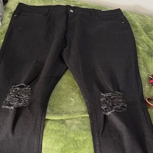 GB Men's Relaxed Black Jeans
